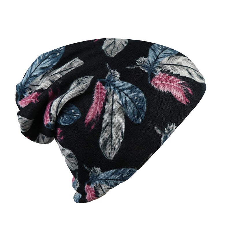 iSWEVEN Cotton Slouchy Beanie and Skull Cap for Summer, Winter, Autumn & Spring Season, Can be Used as a Helmet Cap Too - Free Size (7055A, Multicolor) - Image 5