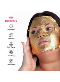 Gold Foil Face Mask With Bakuchiol And Super Hydra Complex With Sodium Hyaluronate And Amino Acids Soothing Anti Aging Depuffing And Anti Wrinkle 1 Pack - pzsku/Z5B01C28AD95485637E42Z/45/_/1721907046/051b5163-0585-4bb4-9616-f1eba846256f