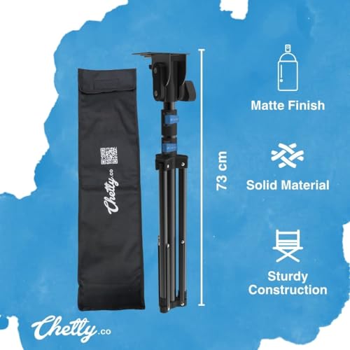 Chetty PS1 Octapad stand : Single heavy duty tripod stand with sturdy base and Carry Bag, detachable plate,Snaplock technology, Multi-angle adjustment, Tool-free assembly. - Image 3