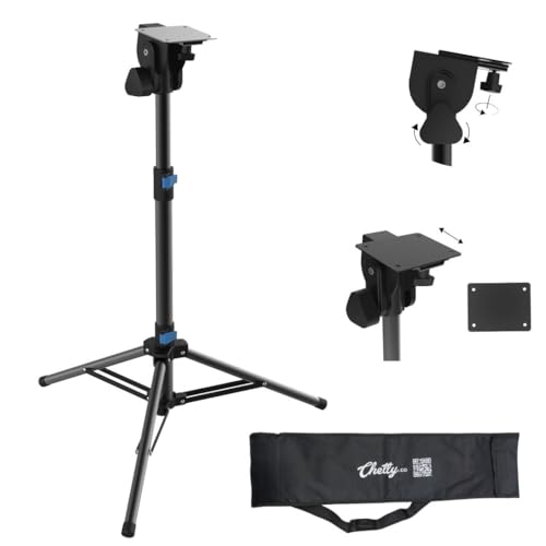 Chetty PS1 Octapad stand : Single heavy duty tripod stand with sturdy base and Carry Bag, detachable plate,Snaplock technology, Multi-angle adjustment, Tool-free assembly. - Image 1