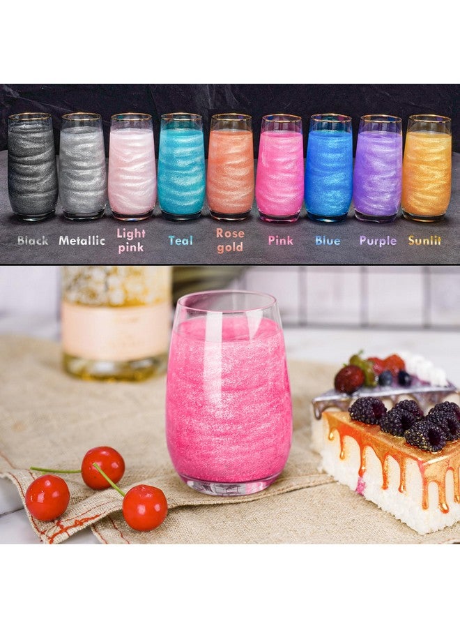 NiHome Edible Food-Grade Glimmer Powder Glitter Luster Dust Metallic Food Decorating Sprinkle Glimmery Dust for Drink Wine Beverage Cake Candy Dessert Bakery Restaurant Vegan (0.18oz/5g, Pink) - Image 3