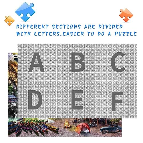 Nattork Jigsaw Puzzles 2000 Pieces for Adults, Families Lakeside View Pieces Fit Together Perfectly - Image 4
