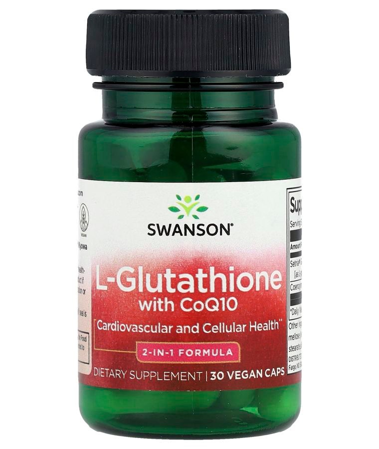 SWANSON L-Glutathione with CoQ10 30 Vegan Caps