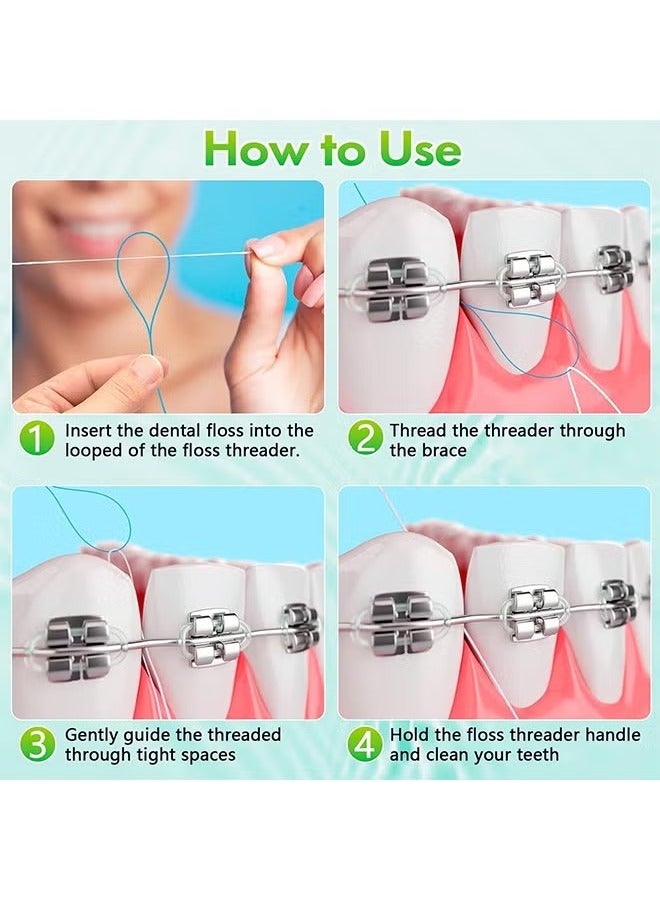 Generic 300PCS Floss Threaders,Essential Tool for Maintaining Oral Health with Braces, Bridges, and Implants  - Image 4
