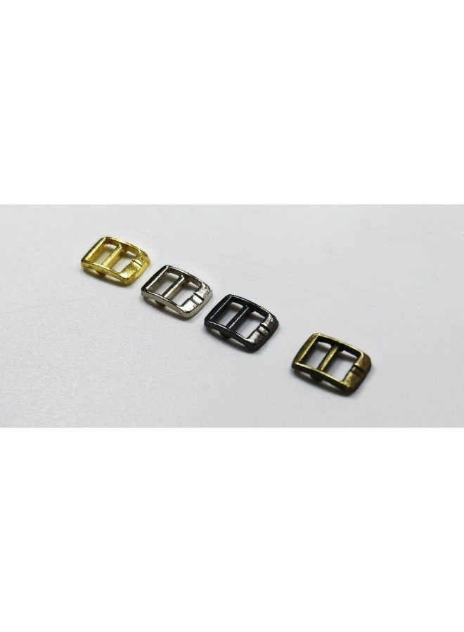 Buckle Mini Long Square Strap Bjd Doll Japanese Buckle Metal Buckle Belt Buckle Accessories Doll Clothes 4mm Buttons-Height:10 Pieces Of Each Color With Needles  - Image 3