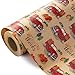 WRAPAHOLIC Kraft Thanksgiving Wrapping Paper Mini Roll 17 Inch x 165 Feet Give Thanks Lettering and Car Pumpkins Wrapping Paper Perfect for Thanksgiving Autumn Holiday - Image 1