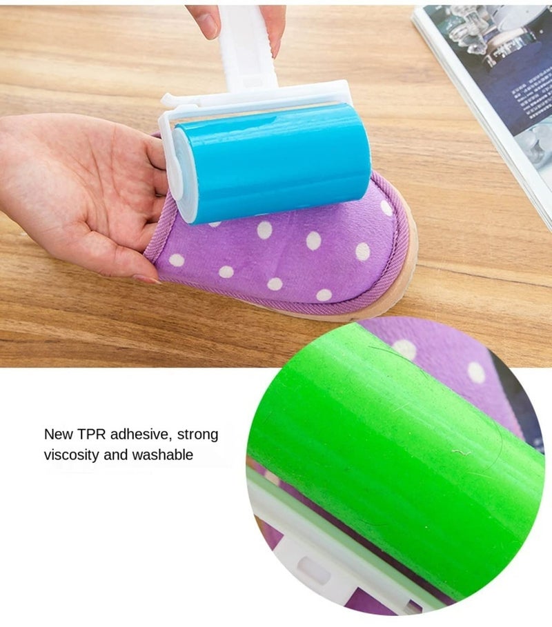JUDEE Reusable Lint Roller 1 Pack, Washable Sticky Lint Roller Pet Hair Remover Brush Include Medium/Mini Size Cleaner for Clothes, Cat Dog Hair, Funiture - Image 5