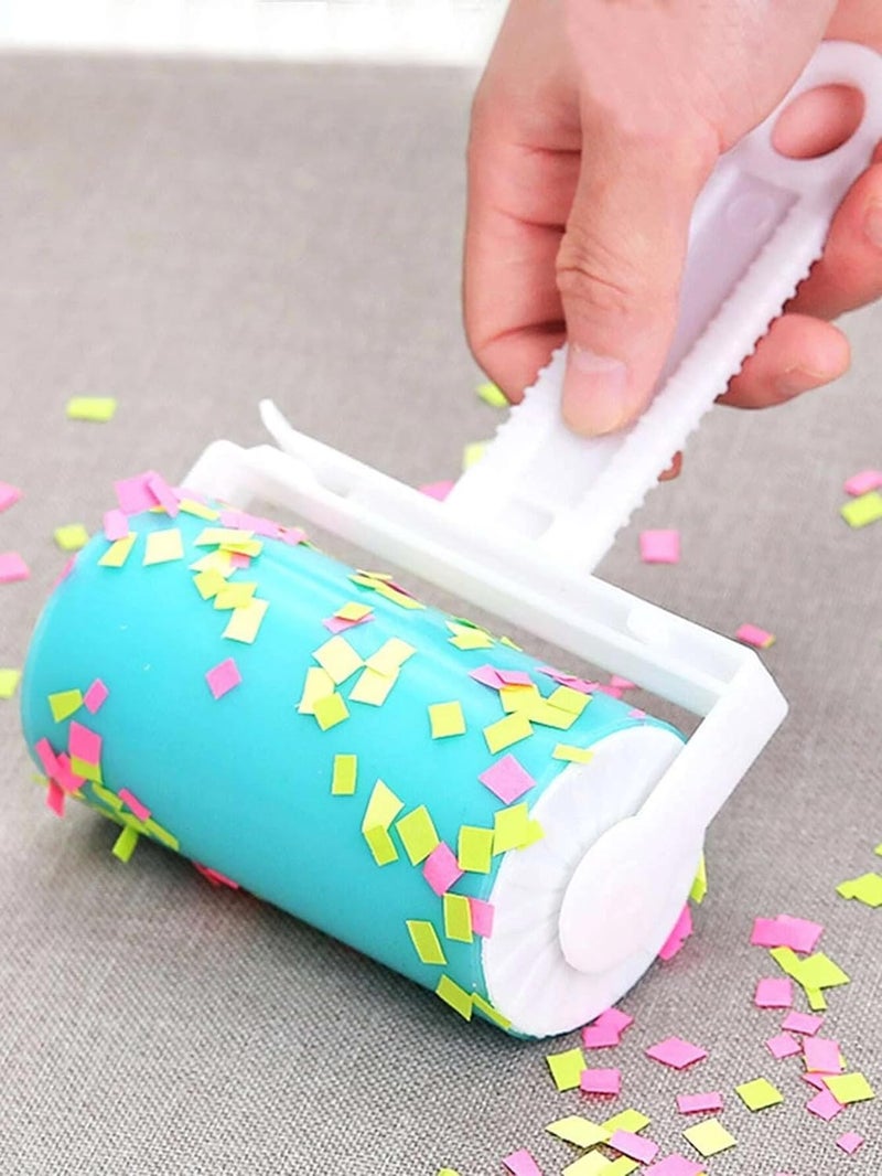 JUDEE Reusable Lint Roller 1 Pack, Washable Sticky Lint Roller Pet Hair Remover Brush Include Medium/Mini Size Cleaner for Clothes, Cat Dog Hair, Funiture - Image 4