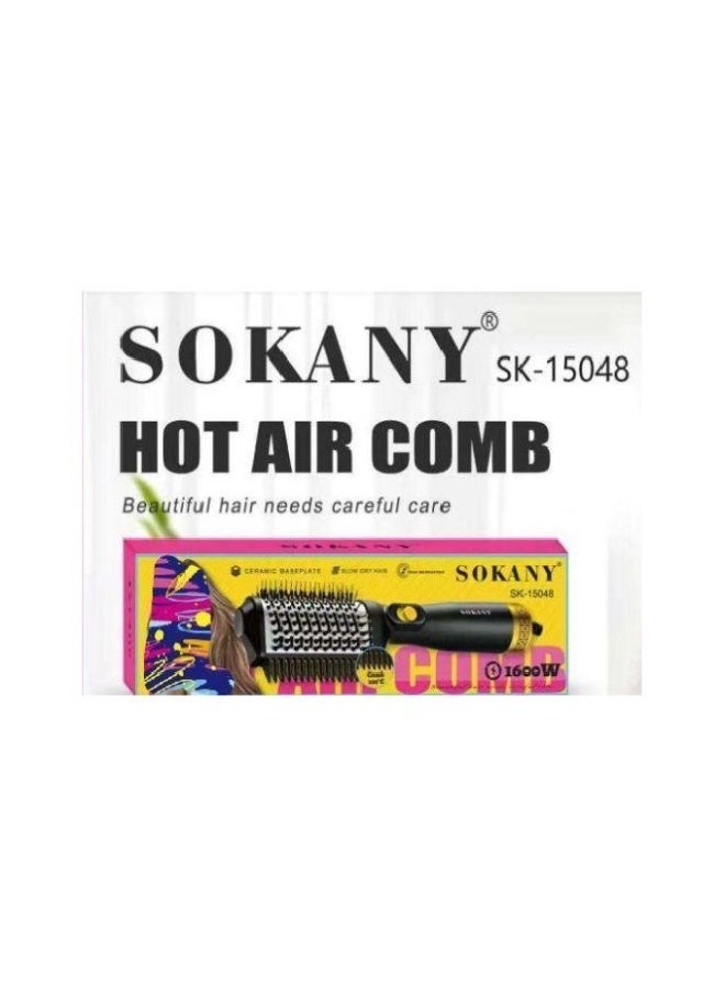 Sokany SK-15048 Hot Air Comb - 1600W LED Display - Quick Styling & Smooth Hair Care - 2-in-1 Function - Image 2