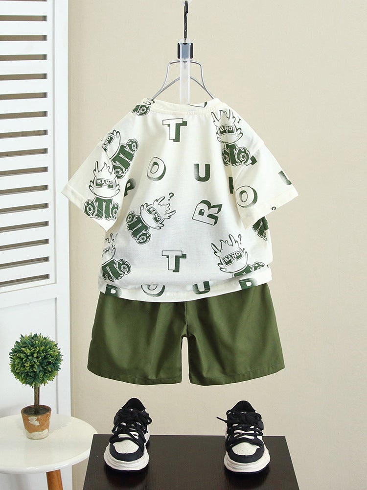 7869 Boys Summer Clothing suit 2025 New Handsome Children's Clothing Summer Short-sleeved Boys' Baby Summer Fashionable Clothes - Image 4