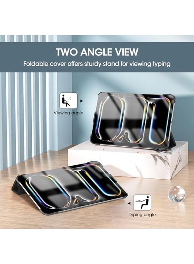 Procases Smart Case For Ipad Pro 11 Inch Case M4 2024 Model A2836 A2837 A3006 Slim Folio Stand Hard Back Shell Protective Tablet Cover For 5Th Generation Ipad Pro 11" M4 2024 Black - Image 3