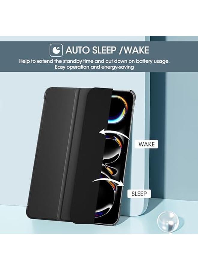 Procases Smart Case For Ipad Pro 11 Inch Case M4 2024 Model A2836 A2837 A3006 Slim Folio Stand Hard Back Shell Protective Tablet Cover For 5Th Generation Ipad Pro 11" M4 2024 Black - Image 4