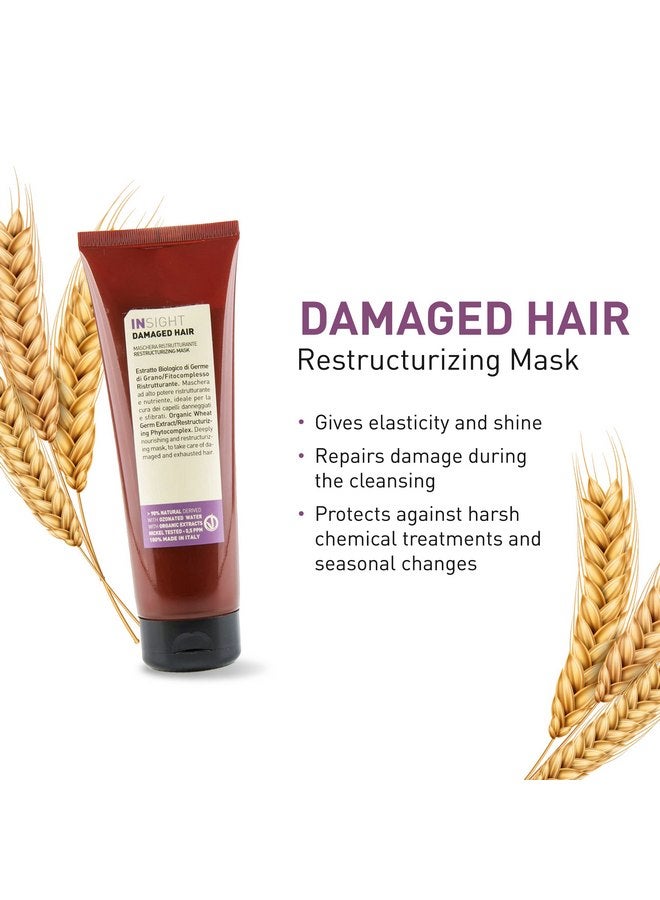 Insight Insight Clean Beauty Damaged Hair Restructuring Mask, Organic Wheat Germ Extract, Vegan, 8.45 fl oz - Image 3
