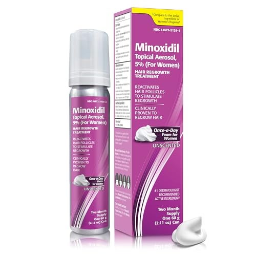 Taro Minoxidil for Women 211 Oz 2 Months Supply Clinically Proven to Regrow Hair Topical Aerosol Foam 5 Hair Thinning Treatment - Image 1