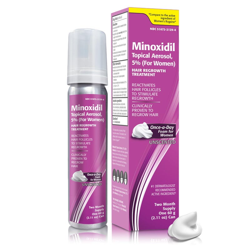 Taro Minoxidil for Women 211 Oz 2 Months Supply Clinically Proven to Regrow Hair Topical Aerosol Foam 5 Hair Thinning Treatment - Image 3