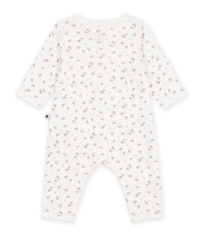 بيتي باتو Babies' Cotton Flower Print Footless Pyjama Suit