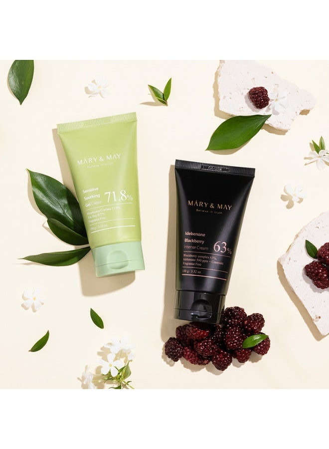 MARY & MAY Sensitive Soothing Gel Cream + Idebenone Blackberry Intense Cream Duo - Set - Image 5
