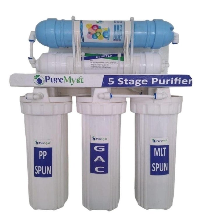 5 STAGE NON ELECTRIC GRAVITY BASE UNDER SINK OR WALL MOUNT UF MEMBRANE ALKALINE WATER PURIFIER NO TDS REDUCTION NO WASTAGE AND WITHOUT RONOT SUITABLE FOR BOREWELL OR TANKER WATER