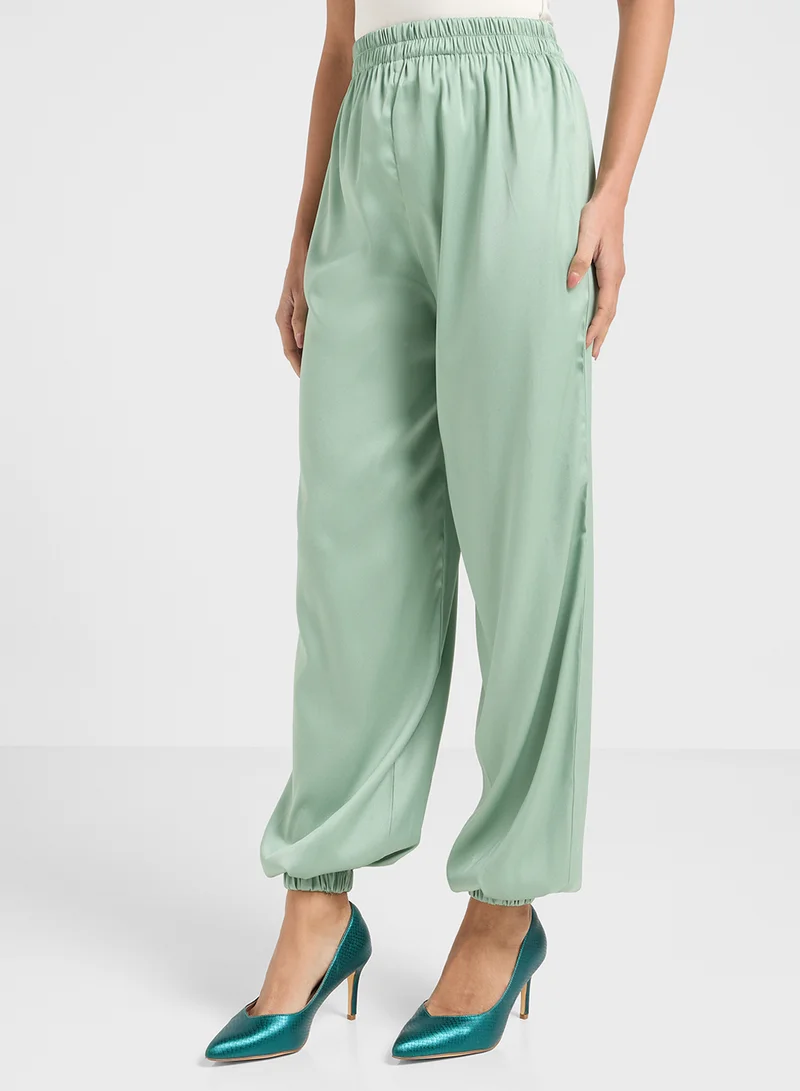 hayas closet Cape Sleeve Blouse & Pants Set