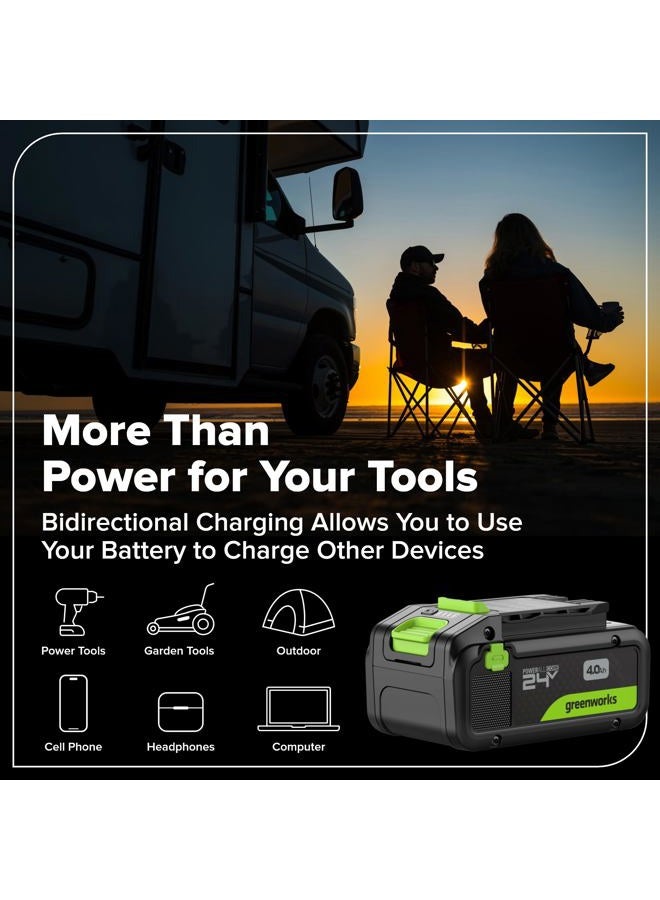 Greenworks 24V Brushless Power Tools Combination 5pcs Drill/Driver + Impact Driver + 6.5" Circular Saw + Flashlight 200LM 4.0AH + - Image 4