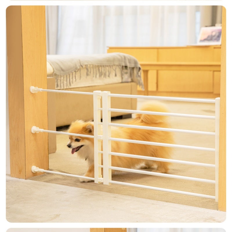 Indoor Pet Gate: White 42cm High 56-100cm Wide - Drill-free Pressure-supported Stable Installation, Anti-climb Anti-jump Spacing, Two-way Safety Latch for Home Doorways Hallways Kitchens - Image 4