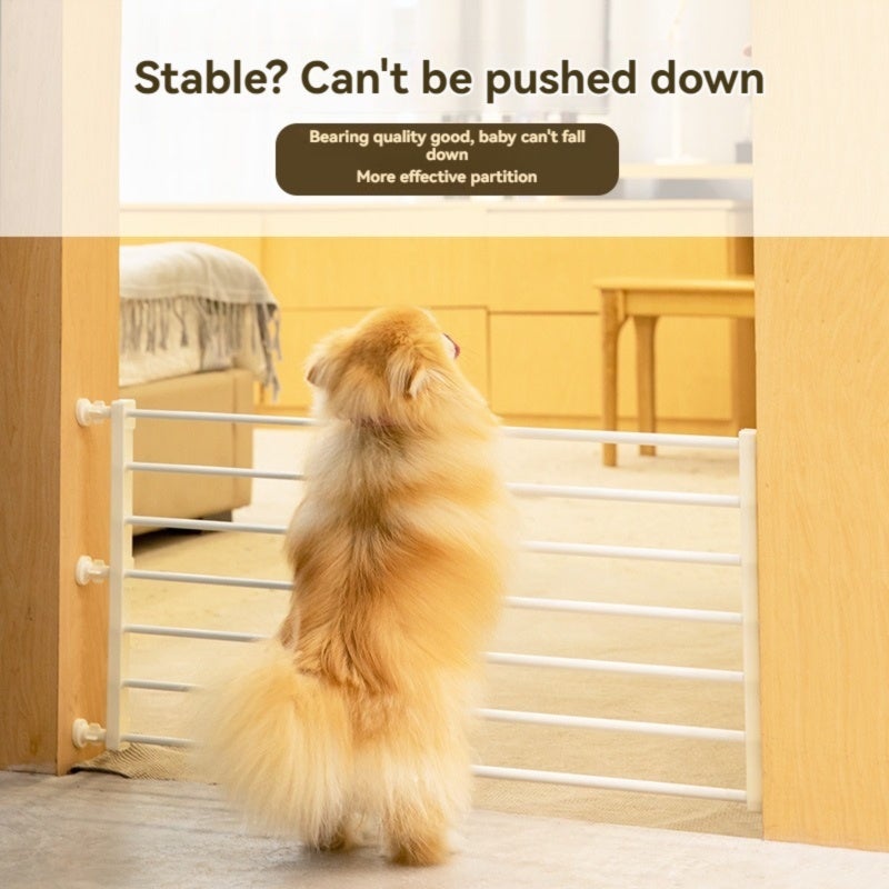 Indoor Pet Gate: White 42cm High 56-100cm Wide - Drill-free Pressure-supported Stable Installation, Anti-climb Anti-jump Spacing, Two-way Safety Latch for Home Doorways Hallways Kitchens - Image 5
