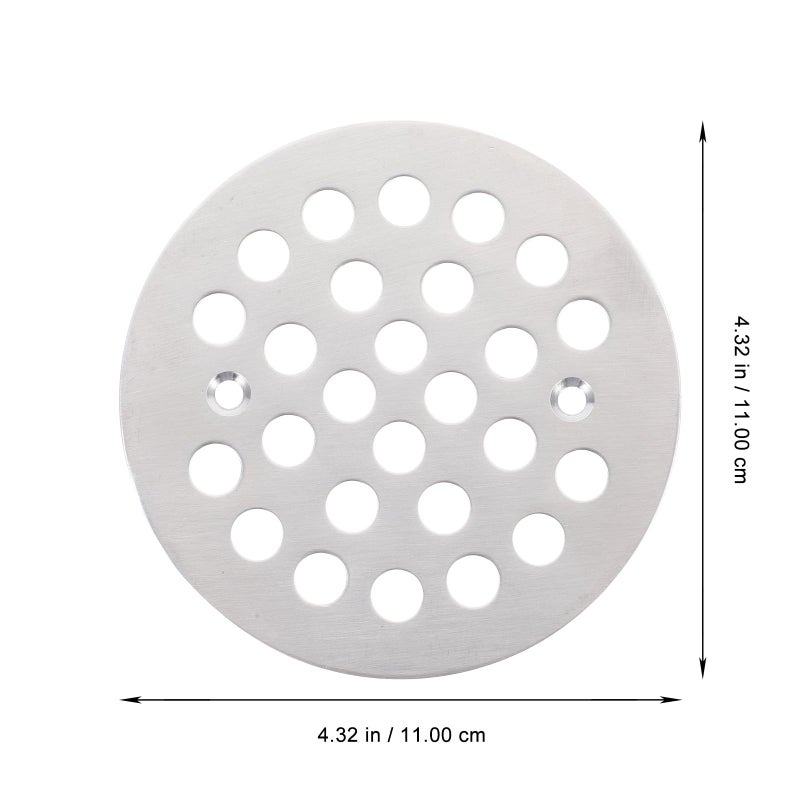 2 Pack 4 1 4 Inch Round Stainless Steel Floor Drain Cover Hair Catcher For Bathroom Tub - Image 3