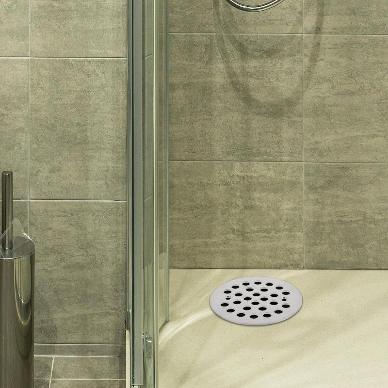 2 Pack 4 1 4 Inch Round Stainless Steel Floor Drain Cover Hair Catcher For Bathroom Tub - Image 5