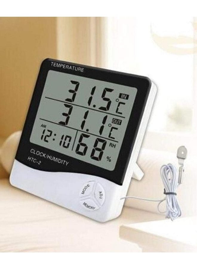 مقياس حرارة رقمي ومقياس رطوبة بشاشة LCD إلكترونية ومقياس درجة الحرارة والرطوبة HTC-2 - Image 2
