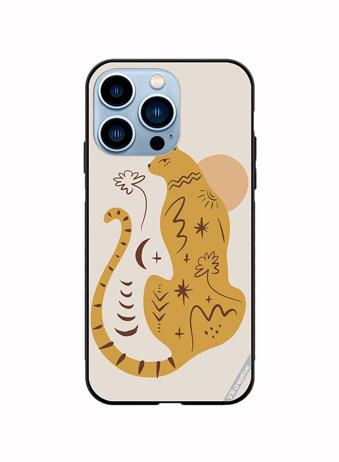 VR CREATIVE Protective Case Cover For Apple iPhone 13 Pro Boho Cute Leopard Animal Design Multicolour - Image 1