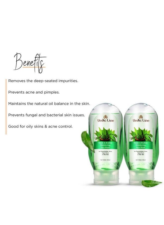 Neem & Brahmi Disinfecting Face Wash Helps To Control Excess Oil Acne & Pimple For Refreshed Skin (Pack Of 2) (120 * 2Ml - pzsku/Z5B02F6A1F6A1DF22A859Z/45/_/1687503795/36876e9d-9fe0-4e68-b70b-2db24db05c7c