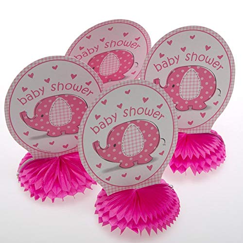 Unique Party Unique 6" Mini Pink Elephant Girl Baby Shower Centerpiece Decorations, 4ct - Image 4