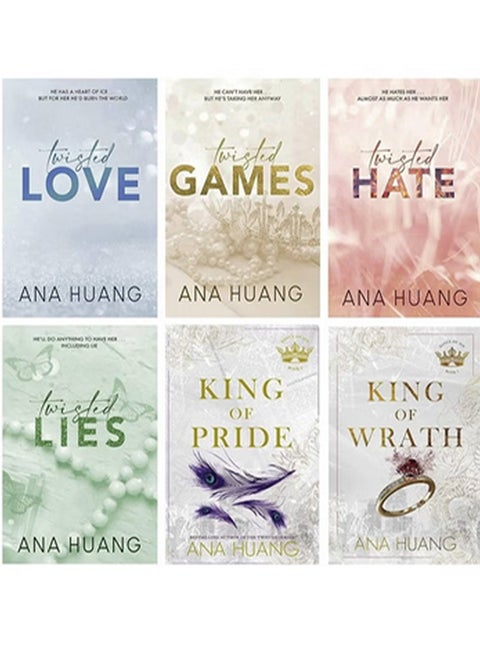Ana Huang 6 Books Collection Set (Twisted Love, Twisted Games, Twisted Hate, Twisted Lies, King of Pride & King of Wrath)