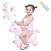 INPANY Unicorn Bouncy Horse Toys Toddler Girl Bouncing Animal Hopper Inflatable Plush Stuffed Animal Baby Rideon Rubber Bouncer Indoor Outdoor Cute Birthday Gifts for 2 3 4 Year Old Girl Boy Kid - Image 3