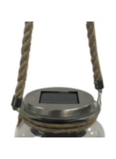 Mi Casa Mason Jar Solar Powered Light Silver and Clear 11 x 11 x 15.5 cm FY20472  - Image 3