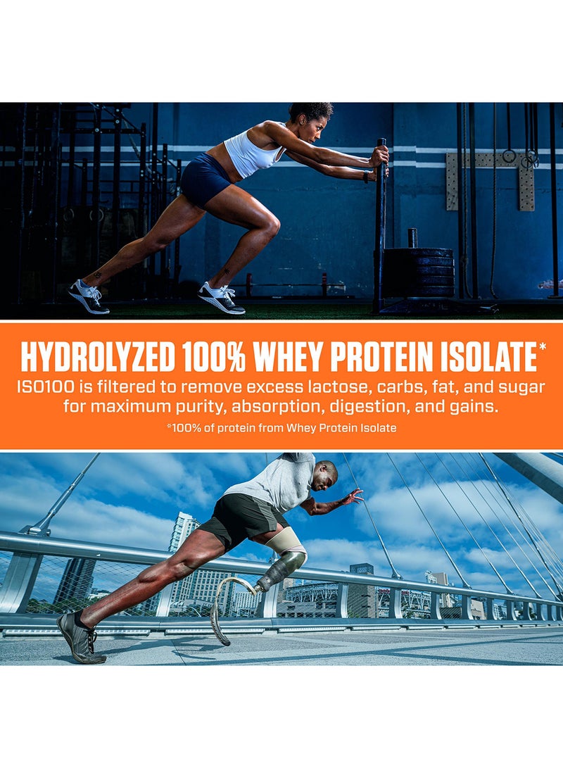 Dymatize x Dunkin' Glazed Donut ISO100 Whey Protein Powder, 25g of Protein, 20 Servings, 5.5g BCAAs, 120 Cal., Gluten Free, 1g Fat, 1g Sugar, 2g Carb - Image 3