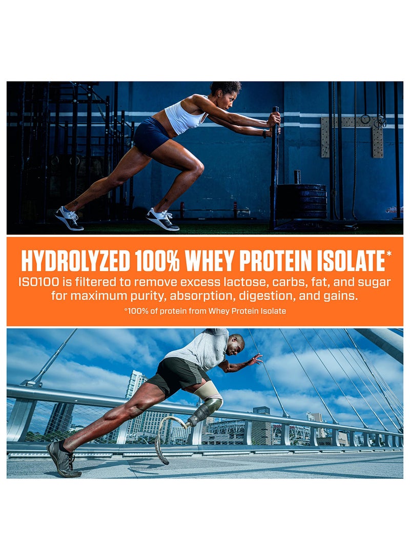 Dymatize x Dunkin' Glazed Donut ISO100 Whey Protein Powder, 25g of Protein, 20 Servings, 5.5g BCAAs, 120 Cal., Gluten Free, 1g Fat, 1g Sugar, 2g Carb - Image 4