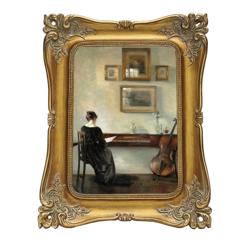 SIKOO Vintage Picture Frame 5x7 Bronze Gold Antique Ornate Photo Frame for Wall Mount and Tabletop Display Vintage Wall Decor Victorian Home Decor