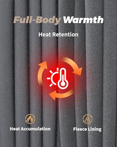 WEERTI Thermal Underwear for Men Long Johns with Fleece Lined Base Layer Men Cold Weather Top Bottom Grey - Image 3