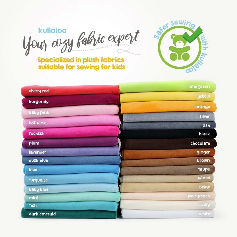 kullaloo Plush Fabric | Solid Brown Minky Fabric for Sewing | Super Soft Cuddle Material | 39.5x29.5 | Plushies, Baby Blankets, Pillows, Dog Beds, Cat Beds, Beanies, Baby Accessories, Apparel & More - Image 2