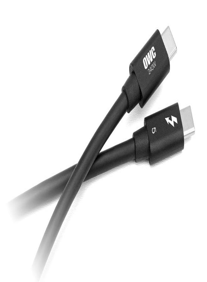 أو دبليو سي كابل OWC Thunderbolt 5 (USB-C)، بطول 0.1 قدم (0.3 متر)، مزود طاقة 240 واط، متوافق مع Thunderbolt 4 و Thunderbolt 3 (0.3 متر) - Image 1