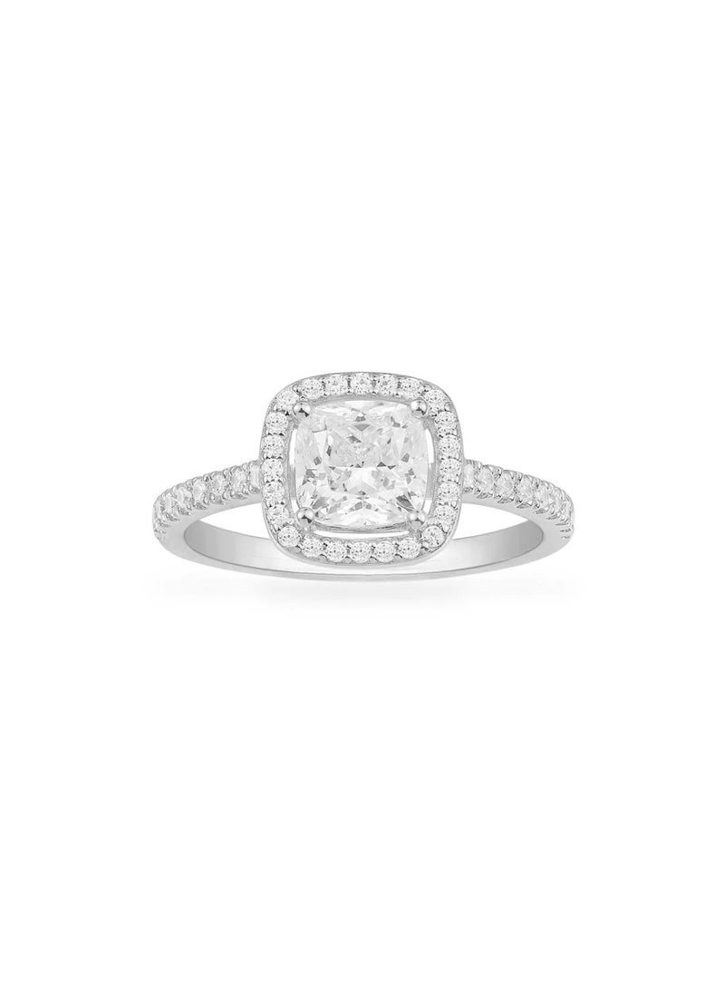 MONACO - APM Small Square Pavé Ring - Image 1