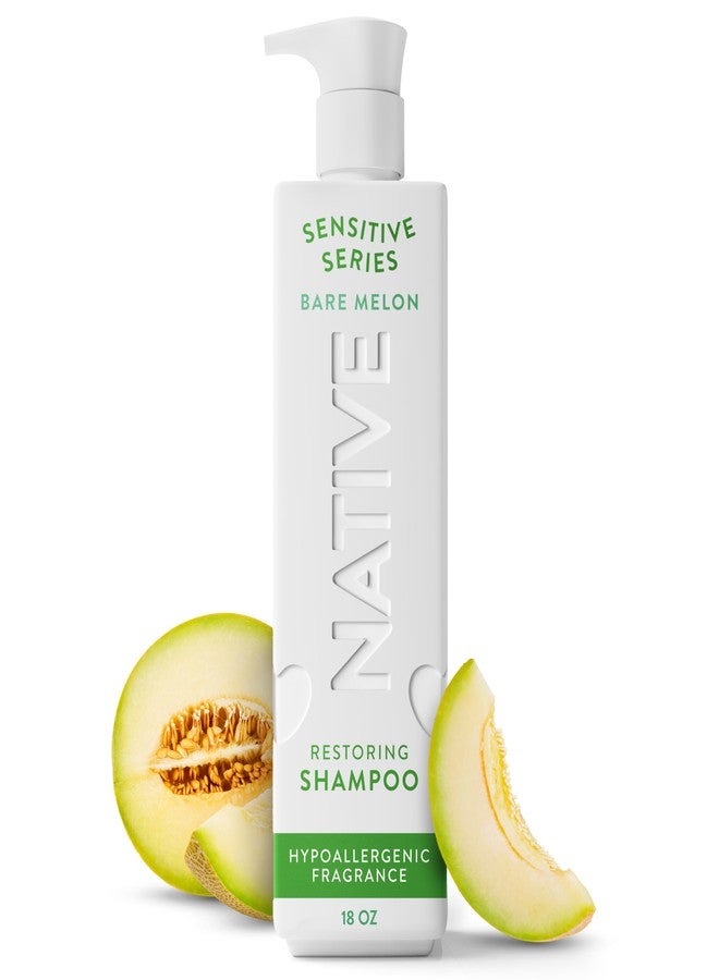 Native Restoring Shampoo for combo hair and scalp, Bare Melon, for sensitive skin, Hypoallergenic, 18 FL Oz - Image 1