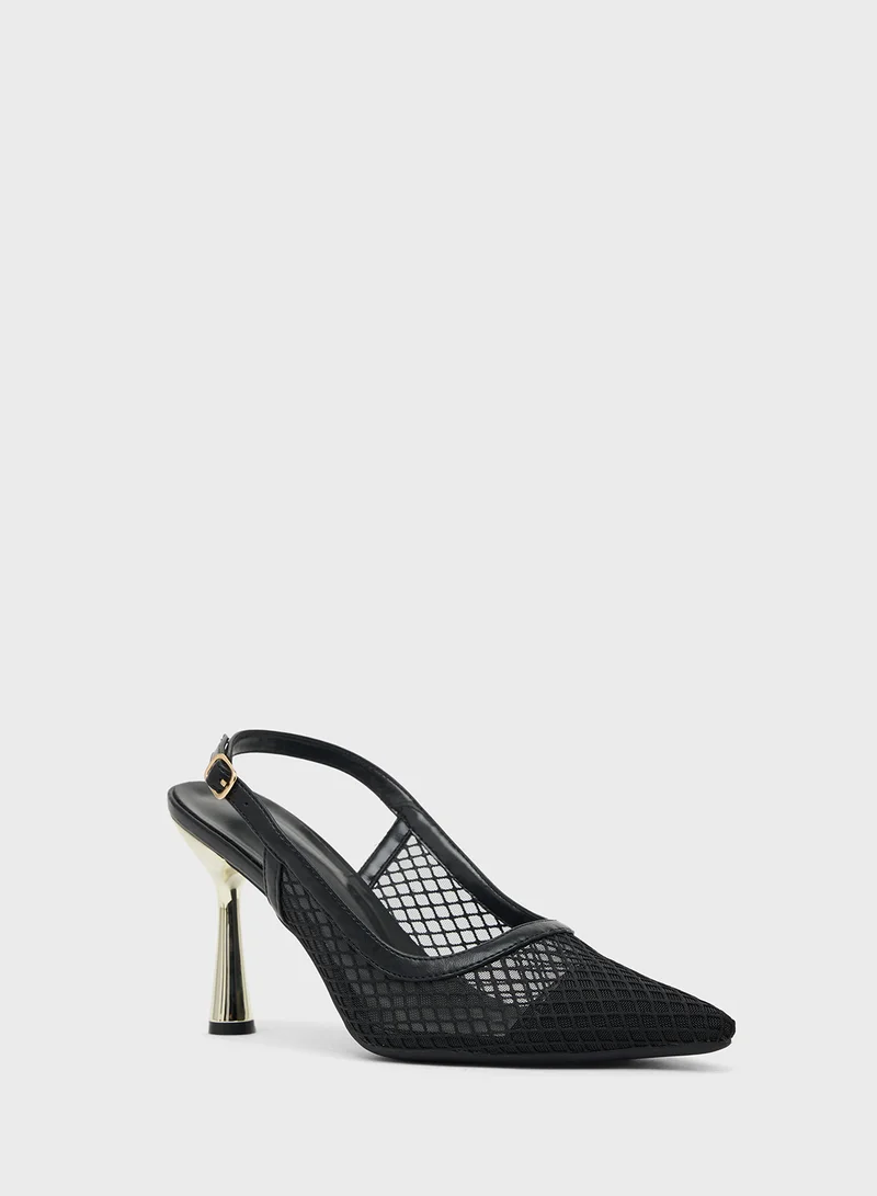 Ginger High Heeled Sling Back Pump