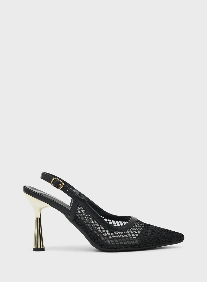 Ginger High Heeled Sling Back Pump