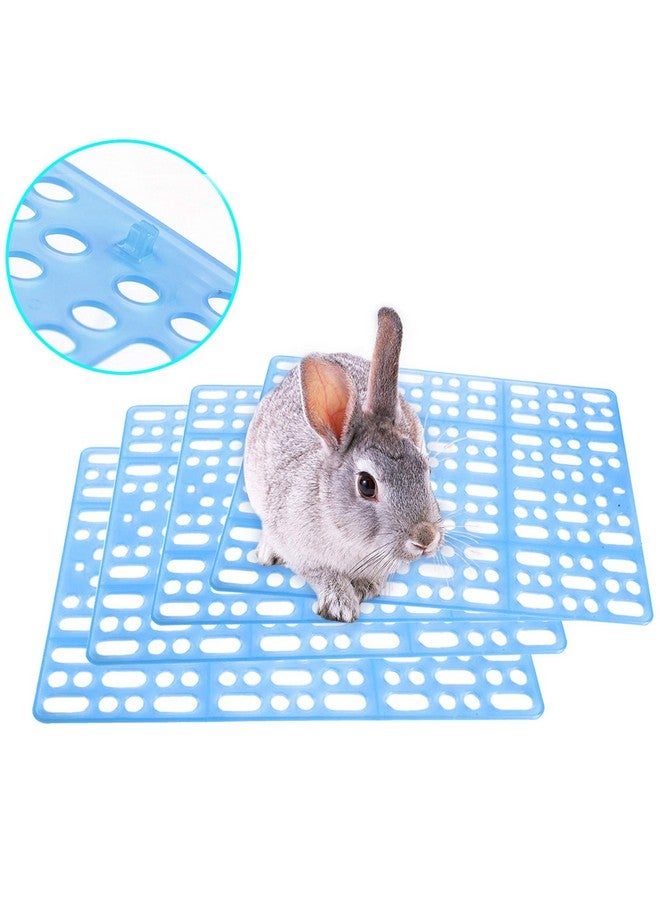 Hamiledyi 4 Pcs Rabbit Cage Mats Small Animal Plastic Feet Pads Floor Mat for Pet Cats Dogs Bunny Hamster Rat Chinchilla Guinea Pig - Image 1