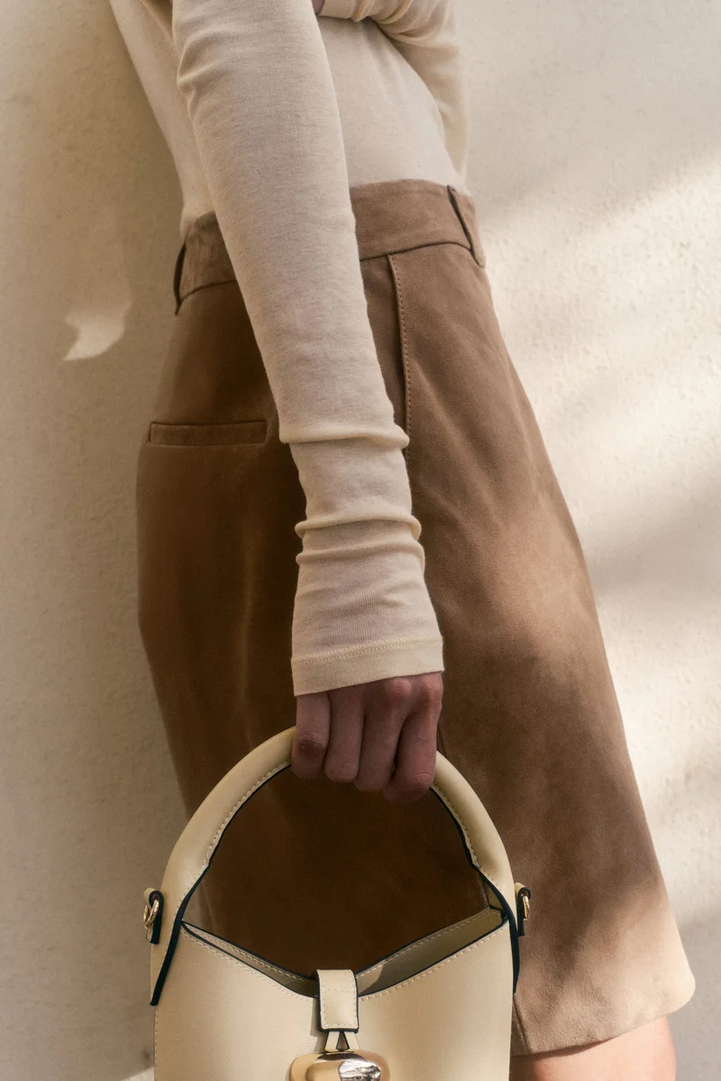 H&M Suede Bermuda shorts