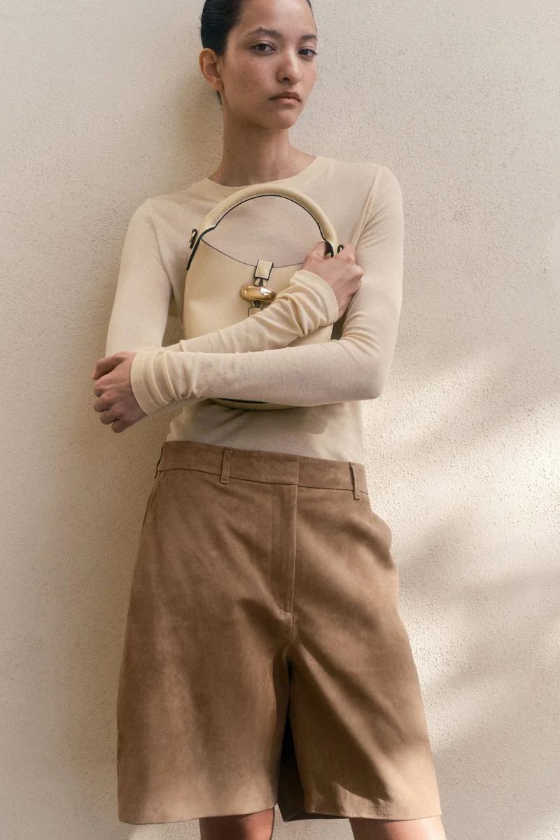 H&M Suede Bermuda shorts