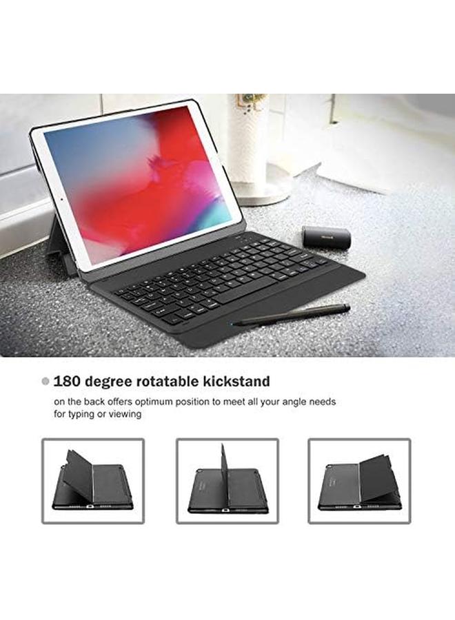 Procases Keyboard Case Ipad Air 3 Ipad Pro 10.5 Keyboard Cover With Stand Slim Detachable Keyboard For Ipad Air 10.5" 3Rd Gen 2019 Ipad Pro 10.5" 2017 Black - Image 4