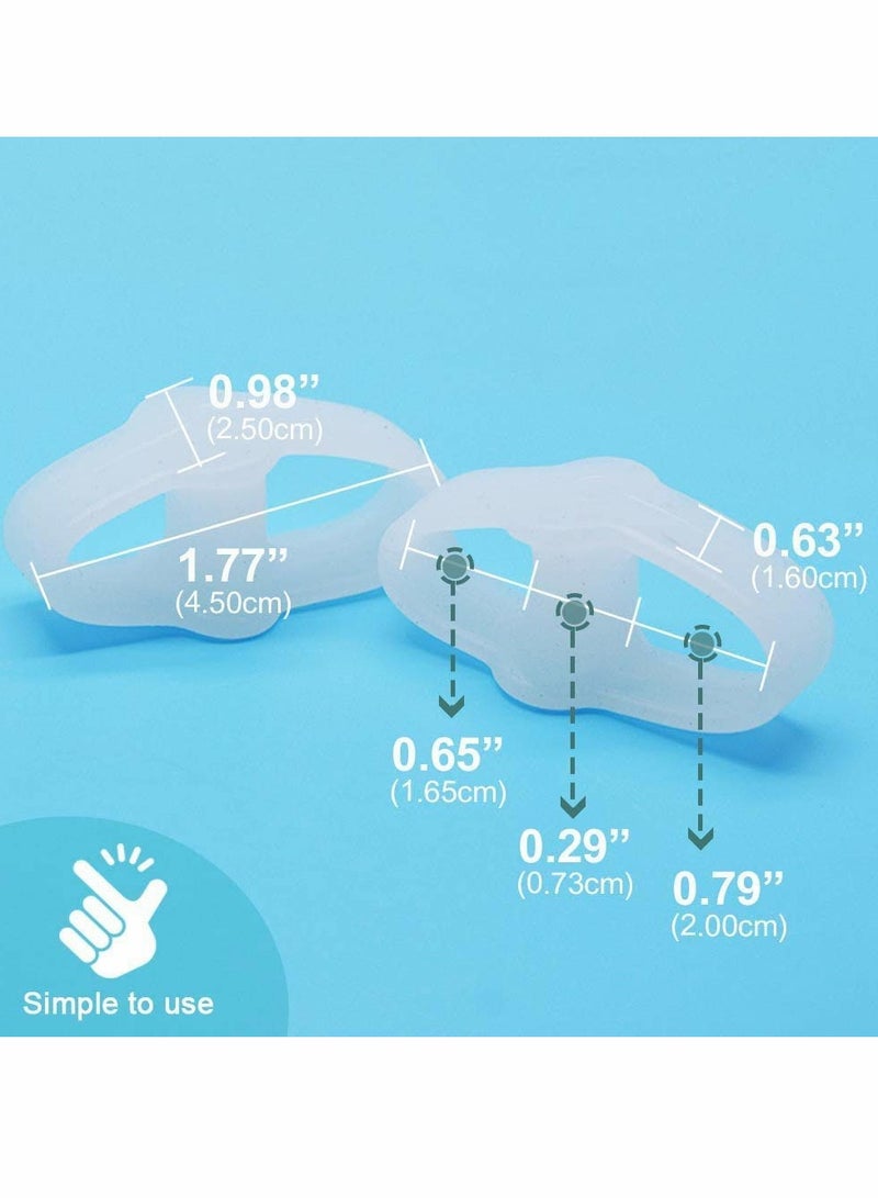 KASTWAVE 3 Pairs Toe Corrector Toe Separators for Overlapping Toes Silicone Bunion Corrector, Toe Separators with 2 Loops, Big Toe Space Suitable for Bunion and Overlap Toe 6 PCS  - Image 3